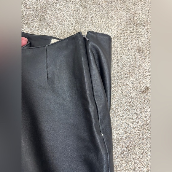 Vintage Margaret Godfrey 100% Leather Pants Mid Rise Side Zipper Classic Size 2 - Picture 5 of 13